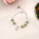 Natural Jade 925 Silver Bracelet for Women