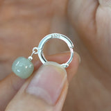 Natural Jade 925 Sterling Silver Earrings for Women