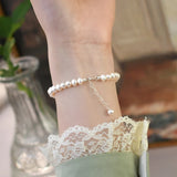 Jade Freshwater Pearl 925 Silver Bracelet Women Gift