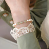 Jade Freshwater Pearl 925 Silver Bracelet Women Gift