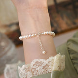 Jade Freshwater Pearl Silver Bracelet for Women