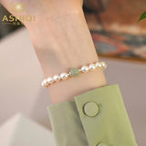 Jade Pearl Silver Bracelet for Women