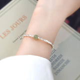 Jade Irregular 925 Silver Bracelet Jewelry for Women