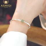 Jade Irregular 925 Silver Bracelet Jewelry for Women
