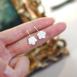 Shell Flower Earrings 925 Sterling Silver Jewelry for Women