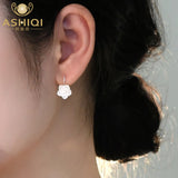 Shell Flower Earrings 925 Sterling Silver Jewelry for Women
