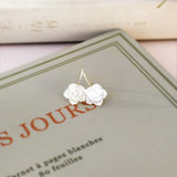Shell Flower Earrings 925 Sterling Silver Jewelry for Women