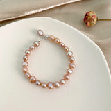 Baroque Pearl Bracelet with 925 Silver Button