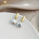 Freshwater Pearl 925 Sterling Silver Earrings Women