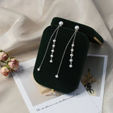 Freshwater Pearl 925 Silver Tassel Earrings for Women