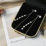 Freshwater Pearl 925 Silver Tassel Earrings for Women