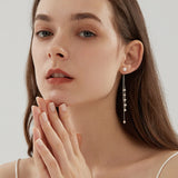 Freshwater Pearl 925 Silver Tassel Earrings for Women