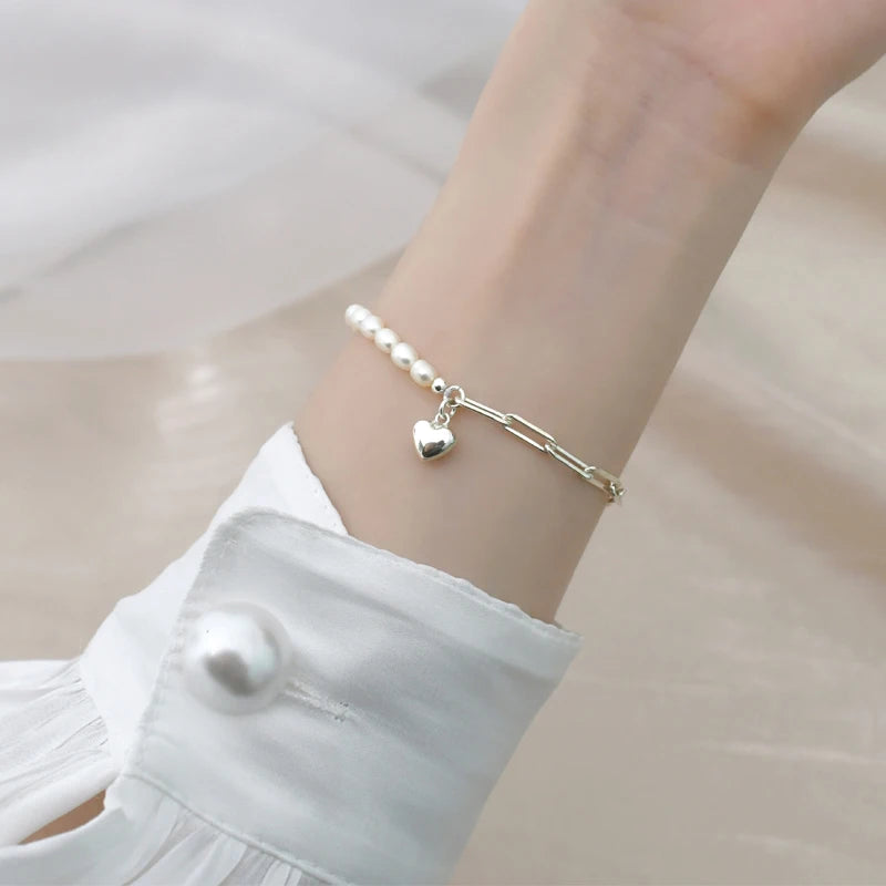 Freshwater Pearl Silver Bracelet with Women