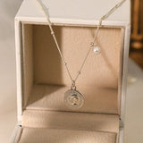 Freshwater Pearl Necklace with Silver Queen Pendant for Women
