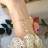 Freshwater Pearl Shell Flower Bracelet 925 Sterling Silver Jewelry for Women