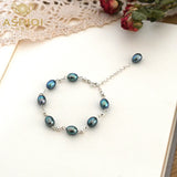 Freshwater Pearl Bracelet 925 Sterling Silver Beads Jewelry for Women