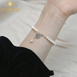 Freshwater Pearl Bracelet 925 Sterling Silver Women's Bracelet