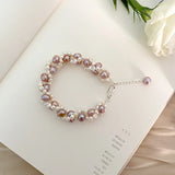 Freshwater pearl bracelet 925 sterling silver women hand jewelry