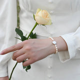 Freshwater Pearl Bracelet - 12-13mm Large Button Pearl Jewelry