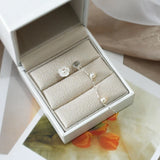 Freshwater Pearl Earrings 925 Sterling Silver Flower Long Girls
