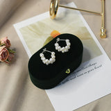 Freshwater Pearl Earrings 925 Sterling Silver Retro Jewelry for Women