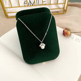 Freshwater Pearl Kitten Claw Necklace 925 Sterling Silver Chain for Women