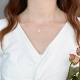 Freshwater Pearl Kitten Claw Necklace 925 Sterling Silver Chain for Women