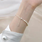 Freshwater Pearl Necklace 925 Silver Bracelet Jewelry for Women