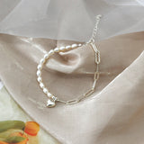 Freshwater Pearl Necklace 925 Silver Bracelet Jewelry for Women