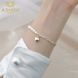 Freshwater Pearl Necklace 925 Silver Bracelet Jewelry for Women