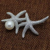 Natural Freshwater Pearl Flower Brooch Pin Wedding Bride Bridesmaid Jewelry