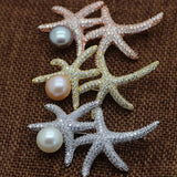 Natural Freshwater Pearl Flower Brooch Pin Wedding Bride Bridesmaid Jewelry