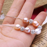 925 Silver Pendant Natural Pearl Necklace for Women