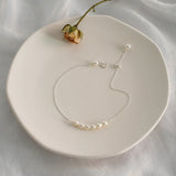 925 Silver Anklet with Natural Freshwater Pearl Jewelry