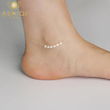 925 Silver Anklet with Natural Freshwater Pearl Jewelry