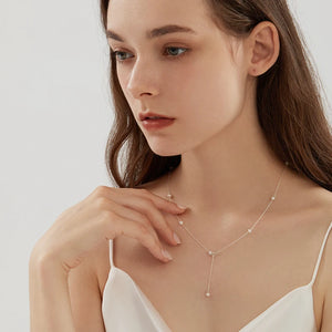 925 Silver Necklace with Freshwater Pearls for Women