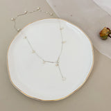 925 Silver Chain Mini Freshwater Pearls Necklace for Women