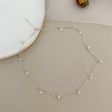 925 Silver Chain Necklace with Freshwater Pearls for Women