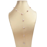 925 Silver Chain Necklace with Baroque Freshwater Pearl Jewelry