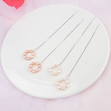 925 Silver Long Earrings Freshwater Pearl Jewelry for Women Gift