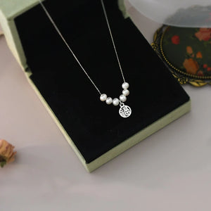 925 Silver Freshwater Pearl Necklace Women's Jewelry