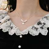 925 Silver Freshwater Pearl Necklace Women's Jewelry