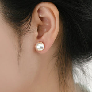 925 Silver Freshwater Pearl Stud Earrings for Women