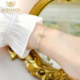 925 Silver Natural Jade Bracelet Jewelry for Women