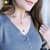 925 Silver Necklace with 8-9mm Baroque Pearl, Vintage Jewelry Gift
