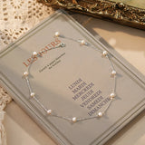925 Silver Necklace with Natural Freshwater Pearls for Women Wedding