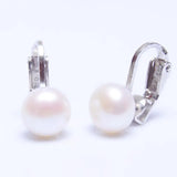 925 Sterling Silver Pearl Clip-On Earrings for Women