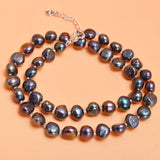 Baroque Pearl Necklace 9-10mm Beads Freshwater Pearl Jewelry