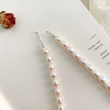 Freshwater Pearl Necklace 925 Silver Clasp Jewelry Natural Growth Pattern