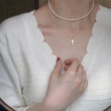 Real Freshwater Pearl Necklace for Kid Girl Lovely Gift 925 Silver